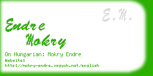 endre mokry business card